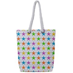 Star Pattern Design Decoration Full Print Rope Handle Tote (small)