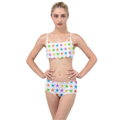 Star Pattern Design Decoration Layered Top Bikini Set