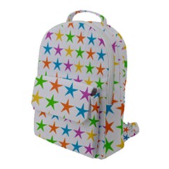 Star Pattern Design Decoration Flap Pocket Backpack (large)