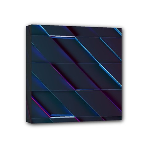 Glass Scifi Violet Ultraviolet Mini Canvas 4  X 4  (stretched) by Pakrebo