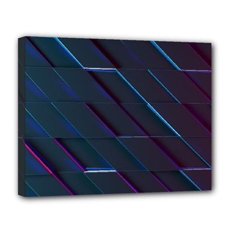 Glass Scifi Violet Ultraviolet Canvas 14  X 11  (stretched) by Pakrebo