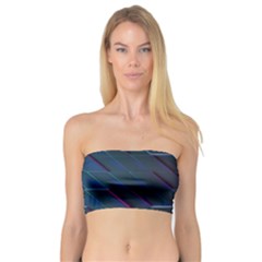 Glass Scifi Violet Ultraviolet Bandeau Top by Pakrebo