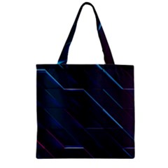 Glass Scifi Violet Ultraviolet Zipper Grocery Tote Bag by Pakrebo