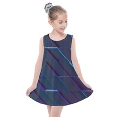 Glass Scifi Violet Ultraviolet Kids  Summer Dress