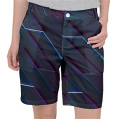 Glass Scifi Violet Ultraviolet Pocket Shorts