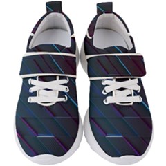 Glass Scifi Violet Ultraviolet Kids  Velcro Strap Shoes