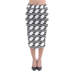 Pattern Monochrome Repeat Midi Pencil Skirt by Pakrebo