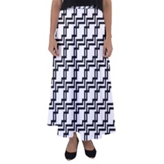 Pattern Monochrome Repeat Flared Maxi Skirt by Pakrebo