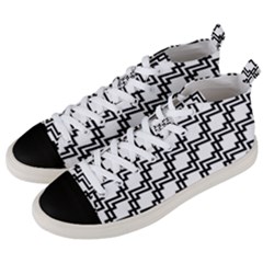 Pattern Monochrome Repeat Men s Mid-top Canvas Sneakers