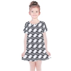 Pattern Monochrome Repeat Kids  Simple Cotton Dress