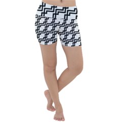 Pattern Monochrome Repeat Lightweight Velour Yoga Shorts