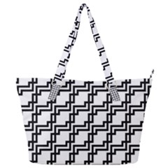 Pattern Monochrome Repeat Full Print Shoulder Bag