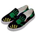 Handprints Hand Print Colourful Men s Canvas Slip Ons View2