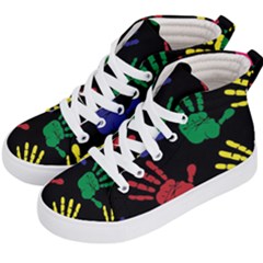 Handprints Hand Print Colourful Kids  Hi-top Skate Sneakers