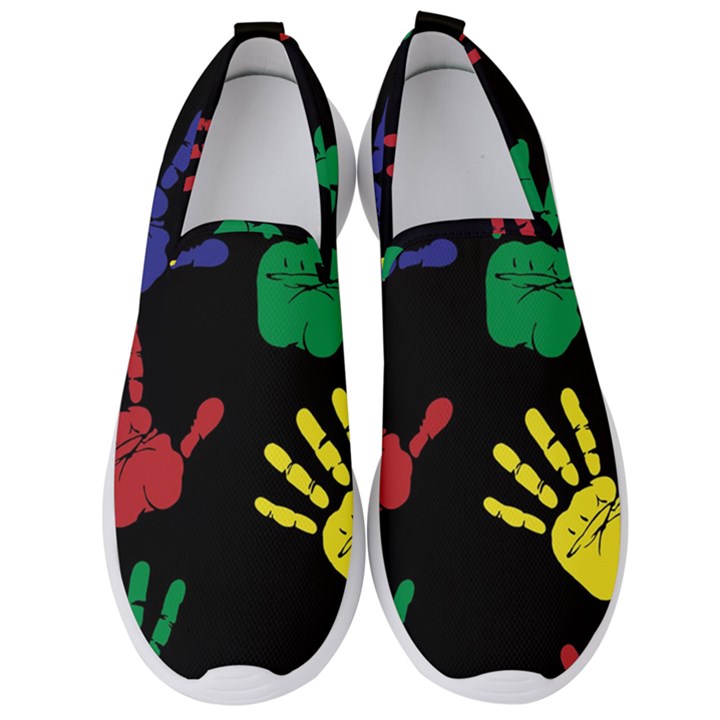 Handprints Hand Print Colourful Men s Slip On Sneakers