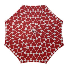 Hearts Pattern Seamless Red Love Golf Umbrellas by Pakrebo