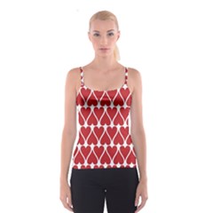 Hearts Pattern Seamless Red Love Spaghetti Strap Top by Pakrebo