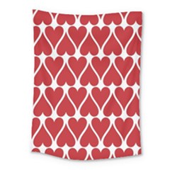 Hearts Pattern Seamless Red Love Medium Tapestry by Pakrebo