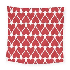 Hearts Pattern Seamless Red Love Square Tapestry (large) by Pakrebo