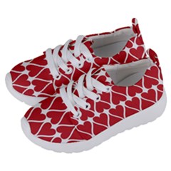 Hearts Pattern Seamless Red Love Kids  Lightweight Sports Shoes