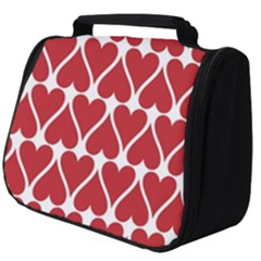 Hearts Pattern Seamless Red Love Full Print Travel Pouch (big)