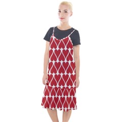 Hearts Pattern Seamless Red Love Camis Fishtail Dress