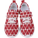 Hearts Pattern Seamless Red Love Women s Velcro Strap Shoes View1