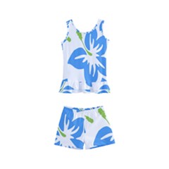 Hibiscus Wallpaper Flowers Floral Kids  Boyleg Swimsuit