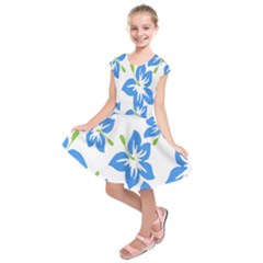 Hibiscus Wallpaper Flowers Floral Kids  Short Sleeve Dress by Pakrebo