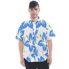 Hibiscus Wallpaper Flowers Floral Men s Short Sleeve Shirt