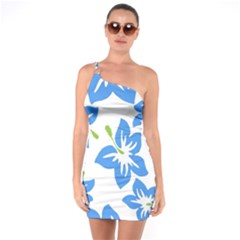 Hibiscus Wallpaper Flowers Floral One Soulder Bodycon Dress by Pakrebo