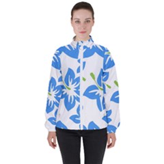 Hibiscus Wallpaper Flowers Floral High Neck Windbreaker (women) by Pakrebo