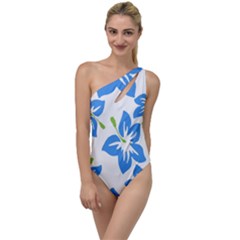 Hibiscus Wallpaper Flowers Floral To One Side Swimsuit