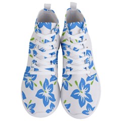 Hibiscus Wallpaper Flowers Floral Men s Lightweight High Top Sneakers