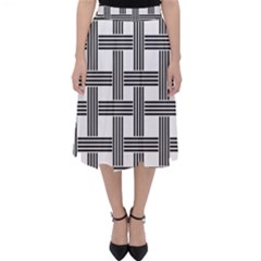 Seamless Stripe Pattern Lines Classic Midi Skirt