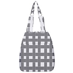 Seamless Stripe Pattern Lines Center Zip Backpack