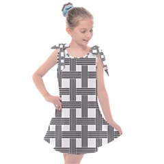 Seamless Stripe Pattern Lines Kids  Tie Up Tunic Dress