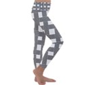 Seamless Stripe Pattern Lines Kids  Lightweight Velour Classic Yoga Leggings View3