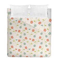 Floral Pattern Wallpaper Retro Duvet Cover Double Side (full/ Double Size) by Pakrebo