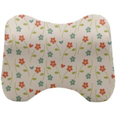 Floral Pattern Wallpaper Retro Head Support Cushion