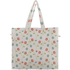 Floral Pattern Wallpaper Retro Canvas Travel Bag