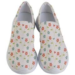 Floral Pattern Wallpaper Retro Women s Lightweight Slip Ons