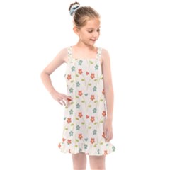 Floral Pattern Wallpaper Retro Kids  Overall Dress