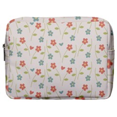 Floral Pattern Wallpaper Retro Make Up Pouch (large)