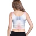 Dots Pointillism Abstract Chevron Crop Top View3