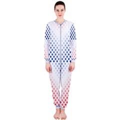 Dots Pointillism Abstract Chevron Onepiece Jumpsuit (ladies)  by Pakrebo