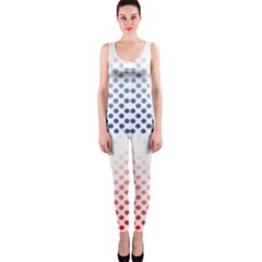 Dots Pointillism Abstract Chevron One Piece Catsuit by Pakrebo