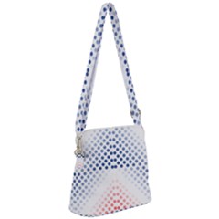 Dots Pointillism Abstract Chevron Zipper Messenger Bag by Pakrebo