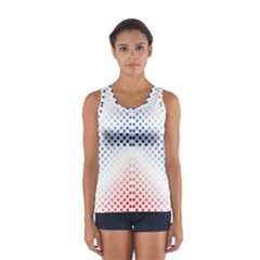 Dots Pointillism Abstract Chevron Sport Tank Top  by Pakrebo