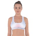 Dots Pointillism Abstract Chevron Cross Back Sports Bra View1